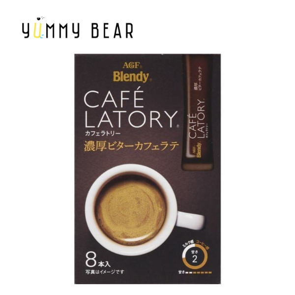 AGF Blendy即冲浓厚咖啡拿铁72g8条入扑鼻的浓郁咖啡香气携带方便