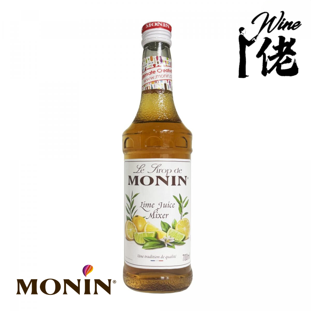 进口版MONIN MONIN糖浆青柠汁调酒基底700ml莫林烘焙原料风味调味