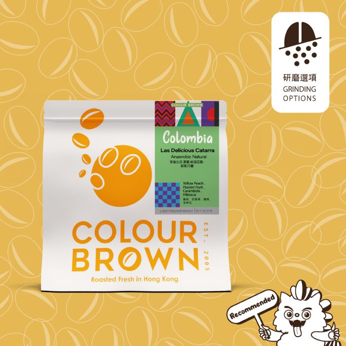 COLOUR BROWN 哥伦比亚厌氧日晒咖啡豆100克黄桃百香果杨桃洛神花