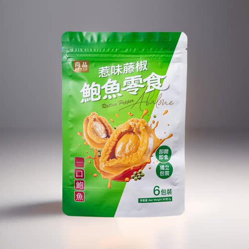 香港尚品惹味藤椒鲍鱼零食独立包装小袋无添加大颗粒无漂白60克