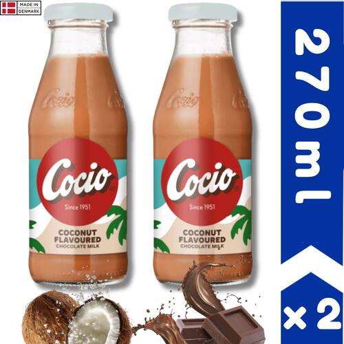Cocio丹麦椰香朱古力奶270mlx2件即饮早餐方便日常通勤可可浓香奶