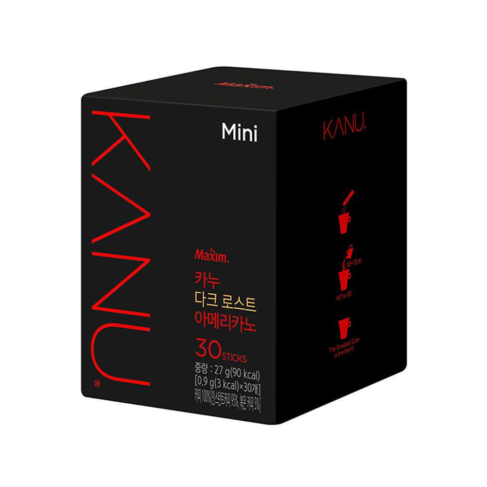 KANU 进口韩国美式mini黑咖啡深度烘焙0.9gx30包装醇厚香浓下午茶