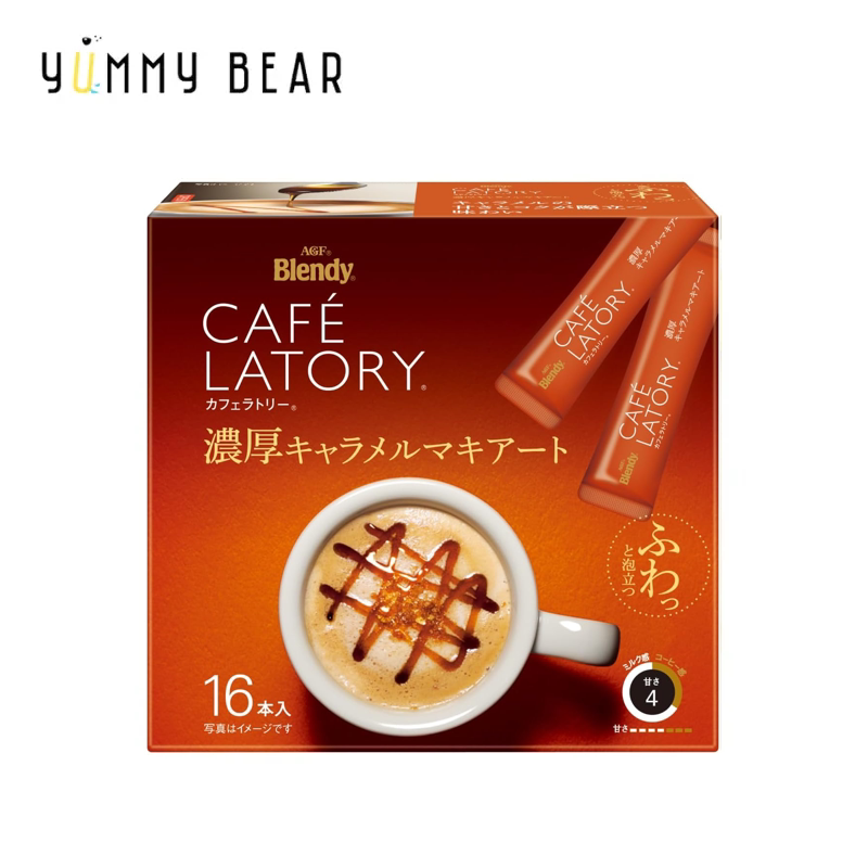 进口AGF即冲浓厚焦糖玛奇多16条即溶醇厚冲泡饮品速溶咖啡