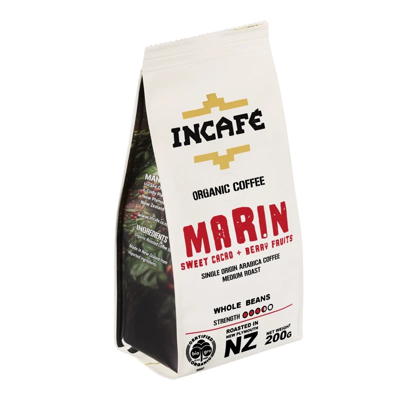 IncaFE Marin 有机咖啡豆秘鲁中度烘焙200克可可风味醇厚浓香进口