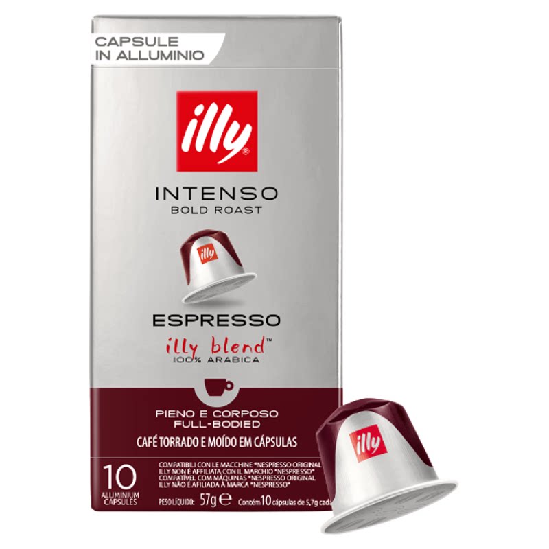 illy 意大利进口深焙兼容咖啡胶囊10粒57g咖啡机胶囊办公室咖啡版