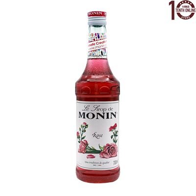香港原装进口版MONIN Rose Syrup 700ml玫瑰瓶装果味果糖调味糖浆