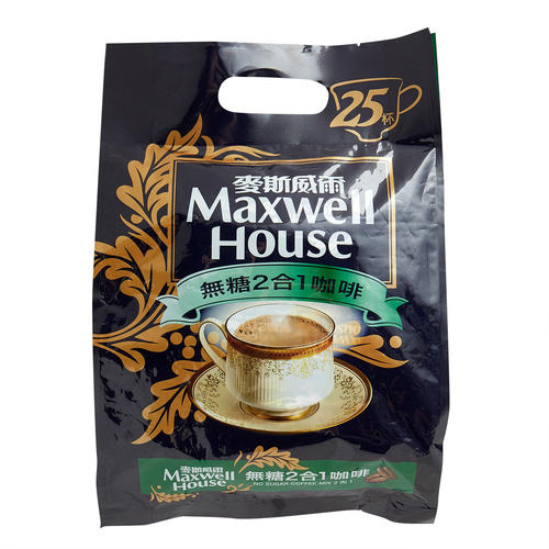 MAXWELL HOUSE麦斯威尔无糖二合一咖啡11克x25办公室提神浓香醇厚