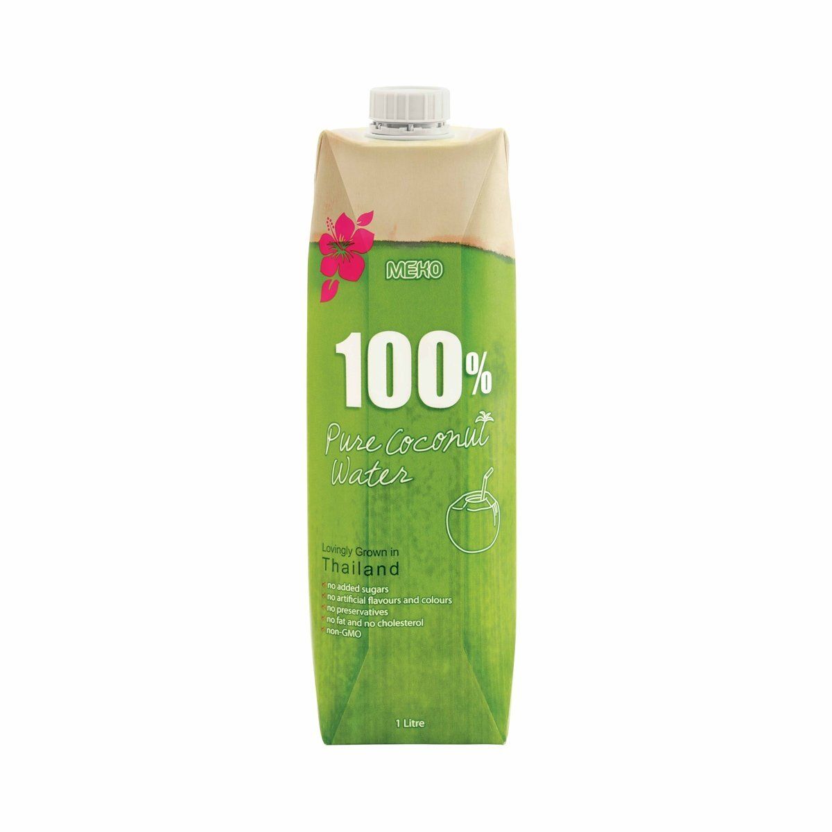 MEKO美果 100%纯椰青水1升纸盒装果汁茶饮料无添加下午茶饮品进口