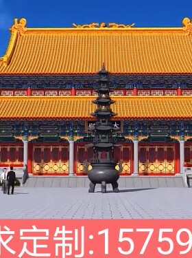 古建筑寺庙石雕效果图设计石材栏杆设计石材浮雕方案寺院图案设计