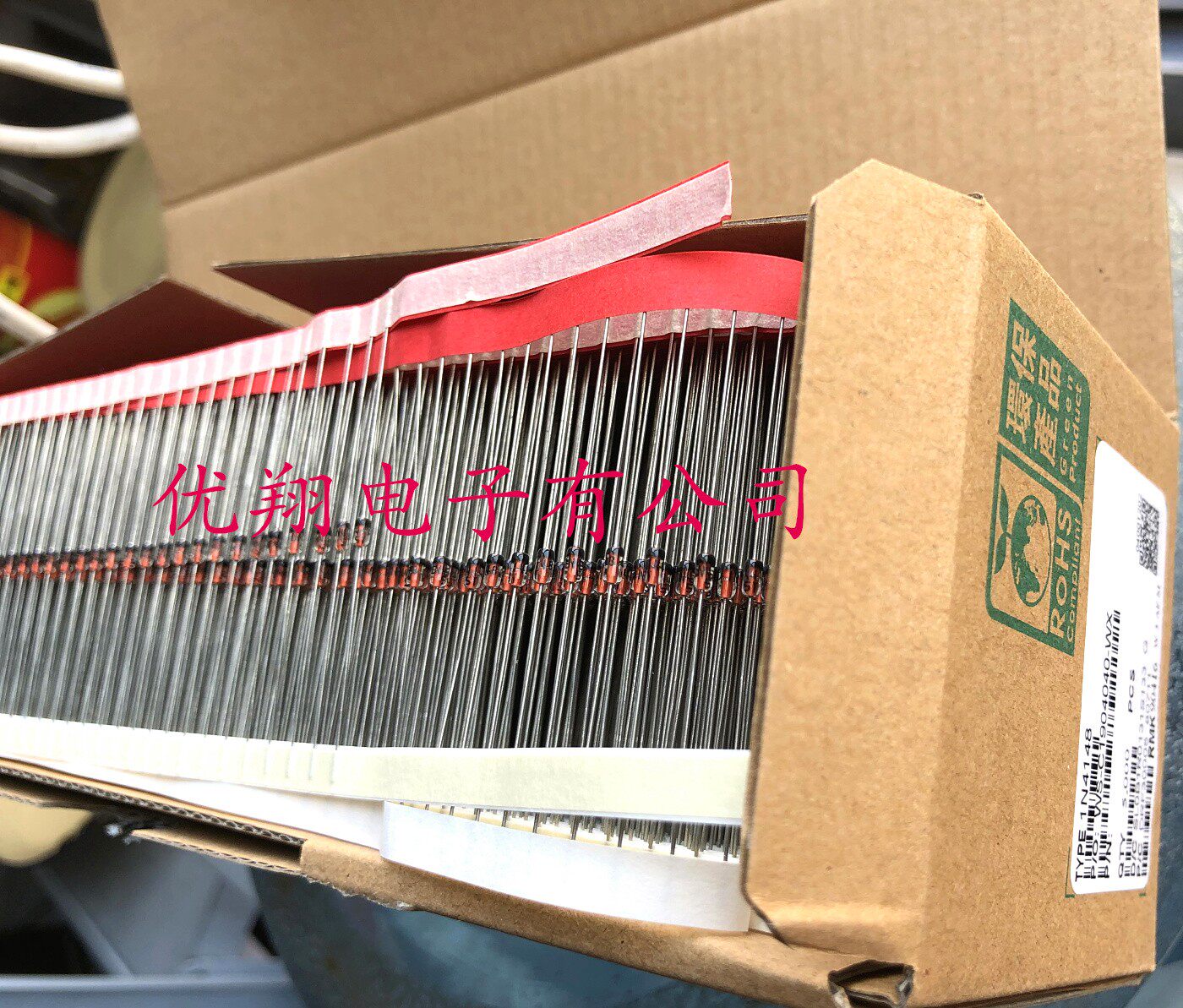 原装ST先科 开关二极管1N4148 4148  大芯片 编带 5千/盒=105元