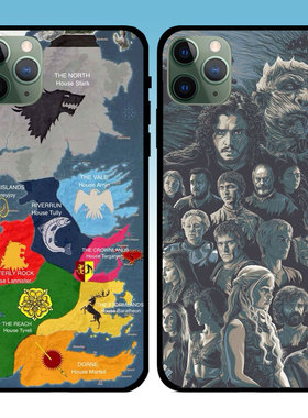 权力的游戏Game of Thrones适用苹果16promax手机壳iPhoneXR黑色软壳