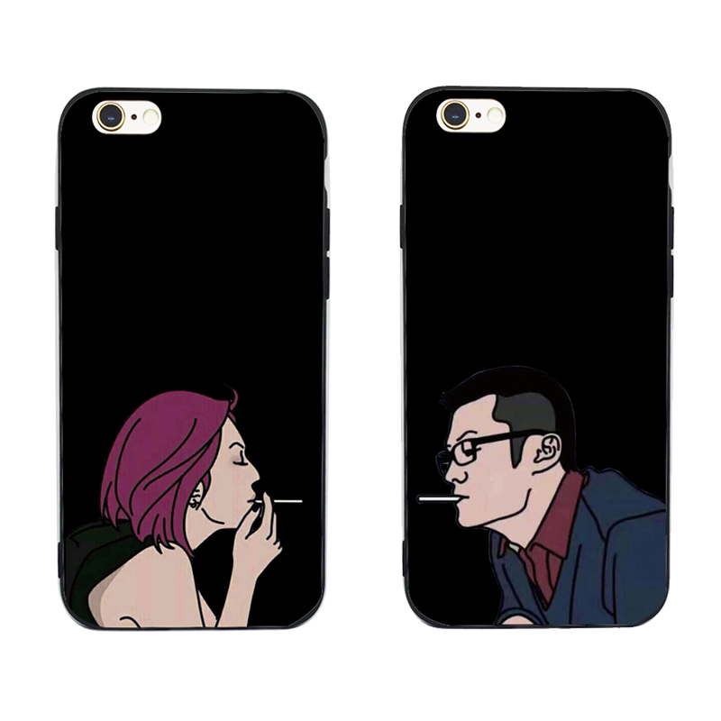 杨千嬅余文乐志明与春娇抽烟情侣适用苹果13promax手机壳iphonexr