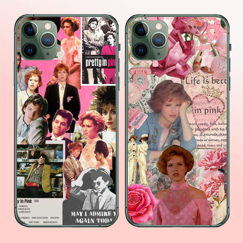 红粉佳人 Pretty in Pink回忆80年代适用苹果14promax手机壳iPhoneXR莫利林沃德美国青春电影插画