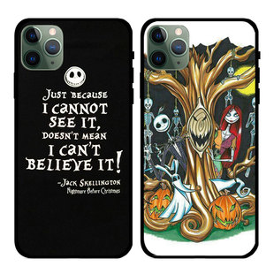 Christmas适用苹果14promax手机壳iPhone15plus万圣节情侣黑色软壳安卓 Before 圣诞夜惊魂The Nightmare