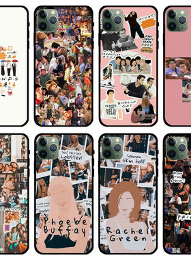 美剧老友记friends适用苹果13promax手机壳黑色硅胶软壳安卓小米9