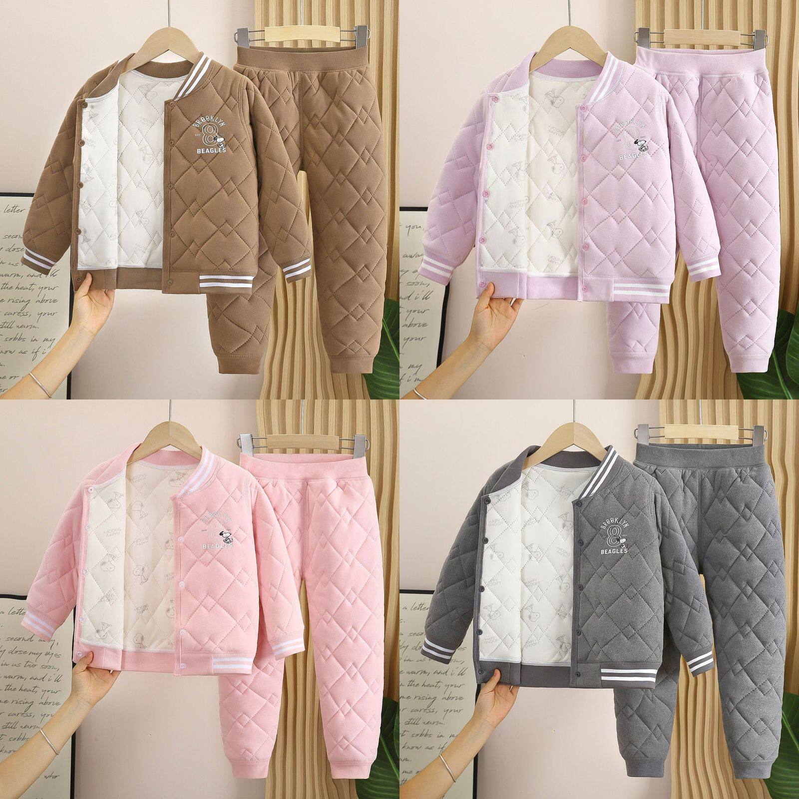 石墨烯三层保暖套装校服