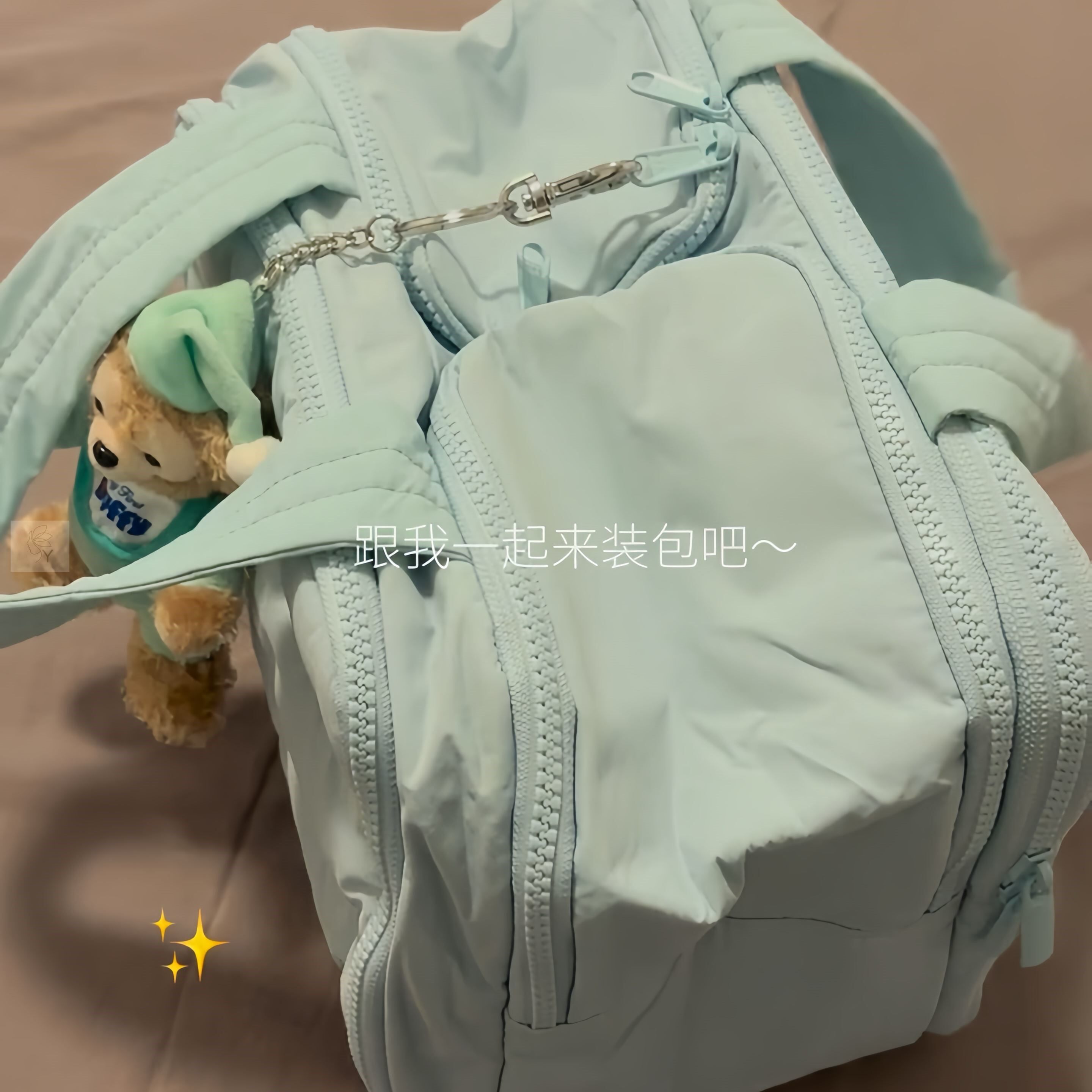 J人j包!海盐蓝新款化妆包女外出旅行便携洗漱收纳包大容量化妆袋