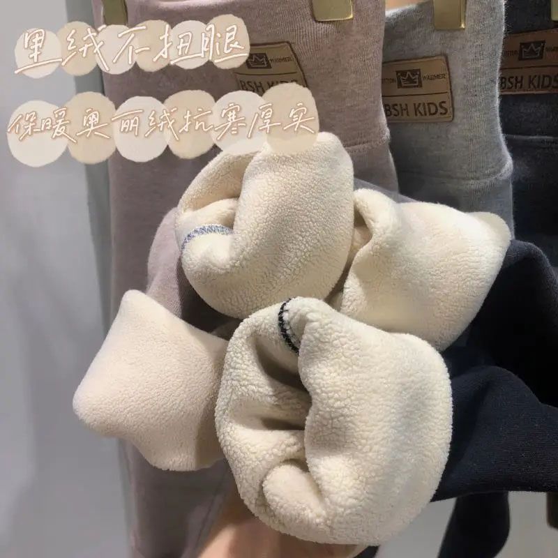 女童加绒打底裤秋冬新款