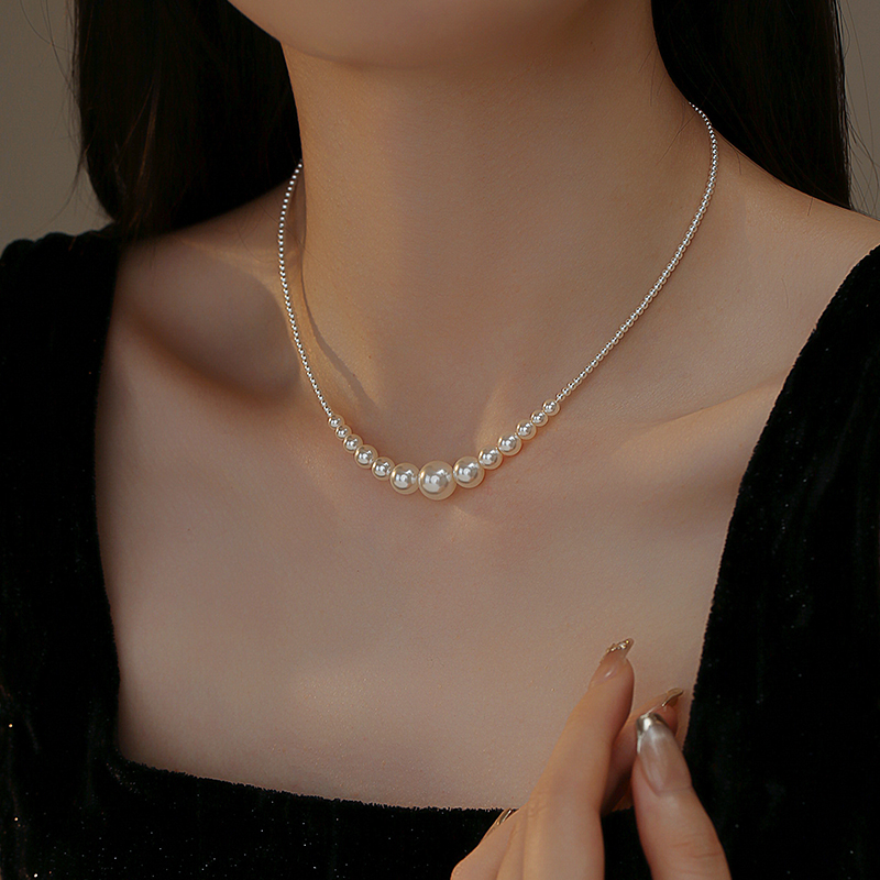 饰悟微笑珍珠项链轻奢小众新款