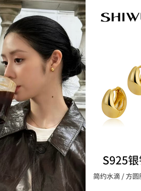 饰悟银饰轻奢百搭个性耳环圈圈女