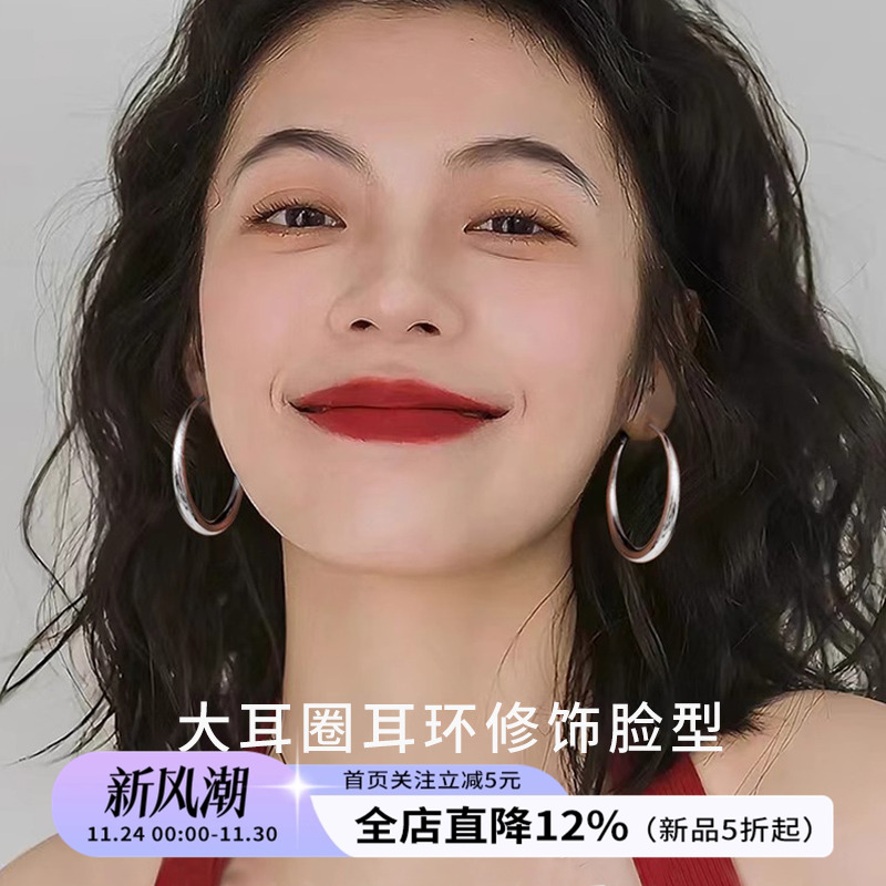 饰悟银饰夸张耳环适合圆脸的耳环