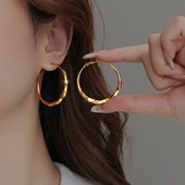 莫比乌斯耳圈耳环圈圈耳环2026新款 爆款 高级感耳环耳夹女无耳洞