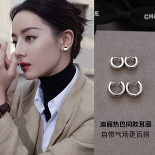 迪丽热巴同款耳环圈圈耳饰女独特耳环2025新款爆款高级感秋冬耳饰
