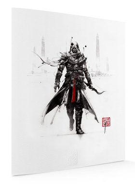 UBIWorkshop原厂游戏周边 刺客信条 墨喷印画 系列二 巴耶克 现货