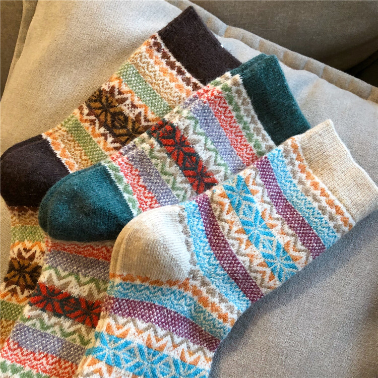 Lala Korean imports Retro Northern Europe Flower Series natural comfortable Feeling Wool socks Socksin the Lingerie/Men's underwear/Tracksuit , Sock/Bottoming socks/Stockings/Legs socks  category - from Buy2taobao.com to provide professional Taobao agent buy service