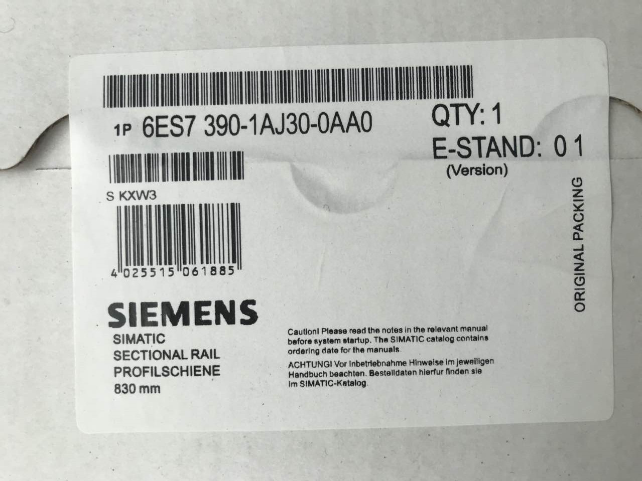 非实价议价议价6ES7390-1AJ30-0AA0 S7-300 DIN导轨830mm 6ES7 39