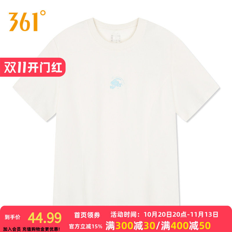 361°运动T恤2026秋季新款圆领短T恤女款常规舒适上衣