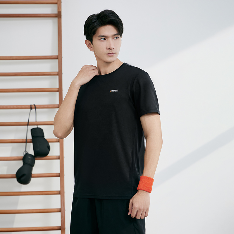 361度运动T恤男短袖秋季男健身服薄款透气休闲衫男士