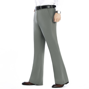 男跳舞裤 秋冬高端垂感弹力阔腿裤 加厚百搭抗皱直筒裤 微喇叭裤 男士