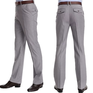 2022春秋男喇叭裤英伦韩版阔腿裤男商务休闲直筒裤男百搭免烫长裤