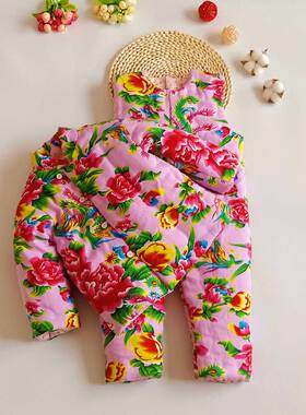 冬季手工过年婴幼儿家居服棉花
