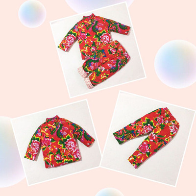 男女童棉花棉衣棉裤加棉婴幼儿