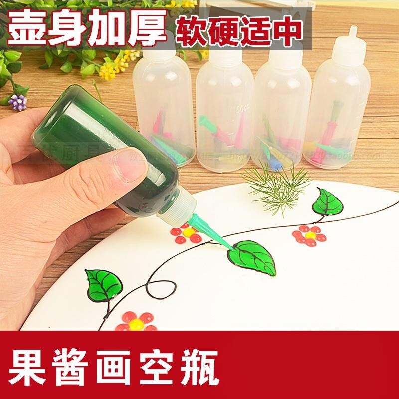 咖啡烘焙工具矽胶笔巧克力挤酱写字画笔裱花雕花拉花针筒型挤酱瓶