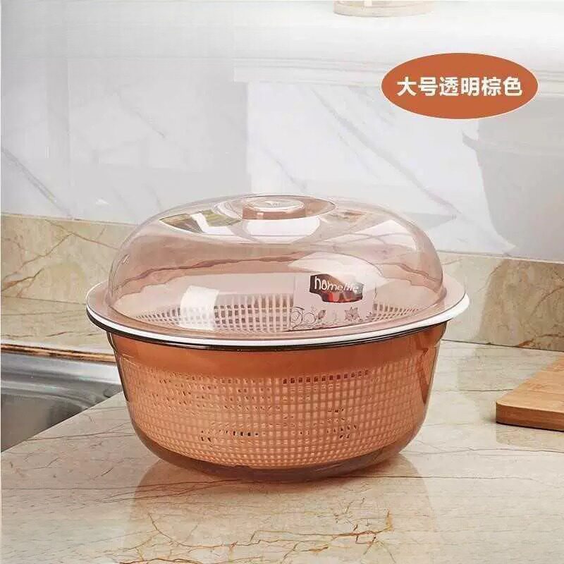 方型多用滤水沥水盆大号漏筐滤水篮水果篮有盖的带盖子干果塑料盆