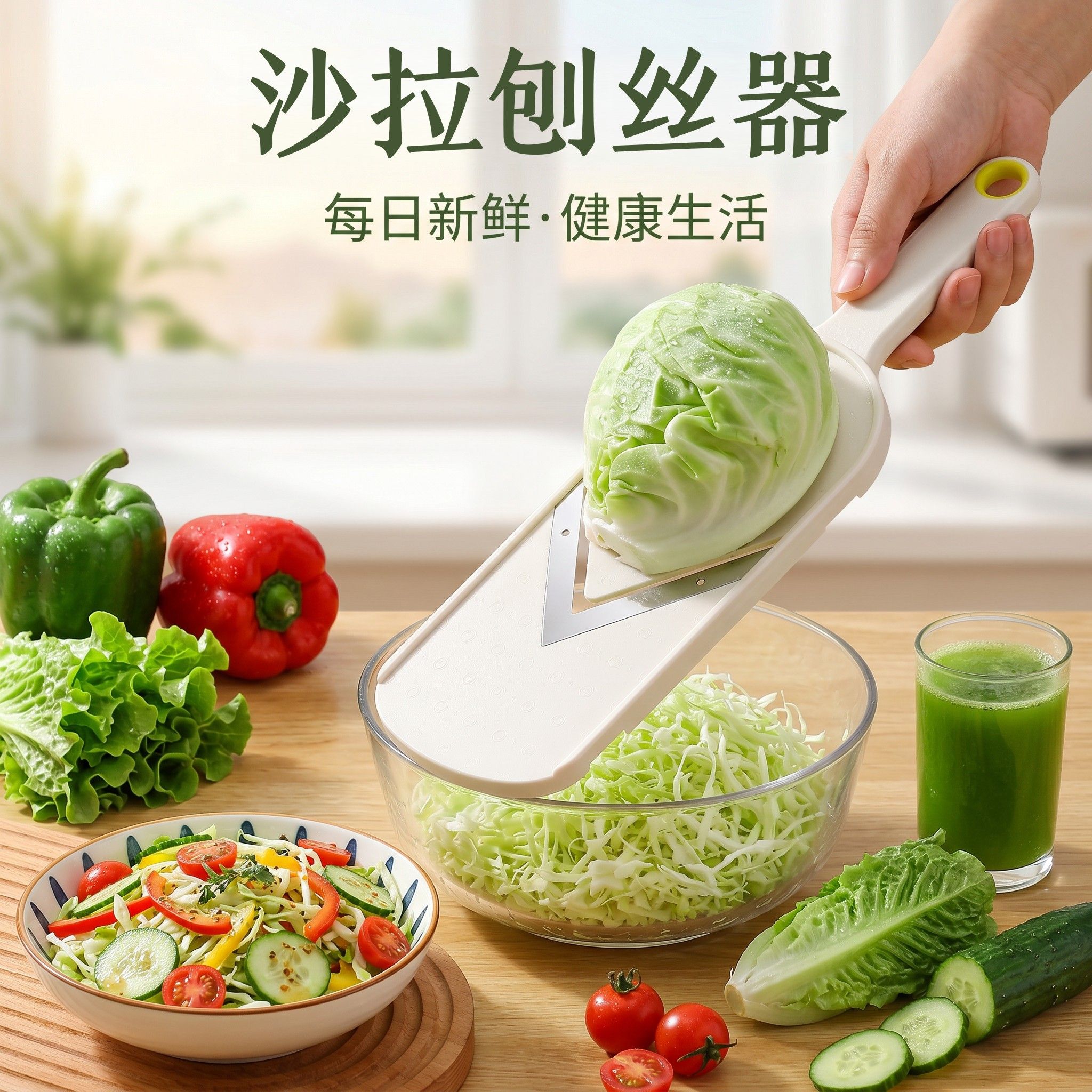 包菜刨丝器蔬菜沙拉卷心菜紫甘蓝刨丝刀高丽菜擦丝切割切包菜神器