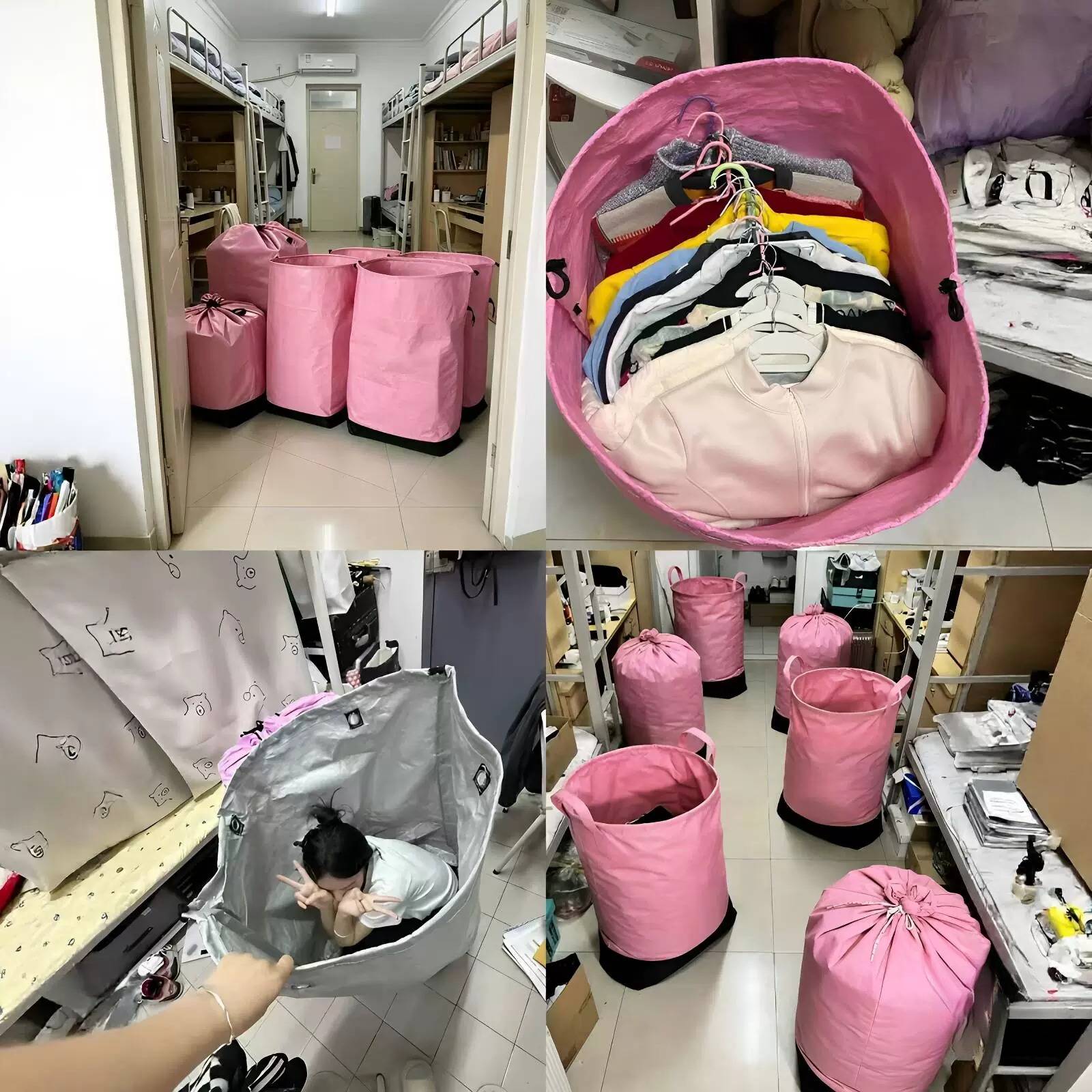 巨无霸大袋子!搬宿舍行李打包神器物流快递防水袋抽绳收纳超大袋
