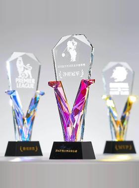 篮球比赛奖杯定制mvp台网球保龄跑步运动会乒乓羽毛足球奖牌订做