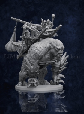 霍比特人贡达巴德攻城器巨魔开火姿势指环王战棋树脂桌游跑团模型