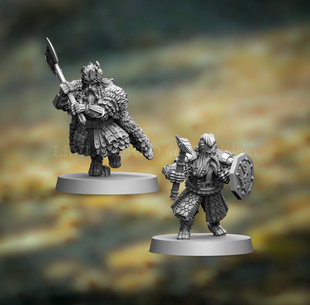 霍比特人铁丘陵矮人戴因国王和索林三世战棋树脂桌游跑团模型手办