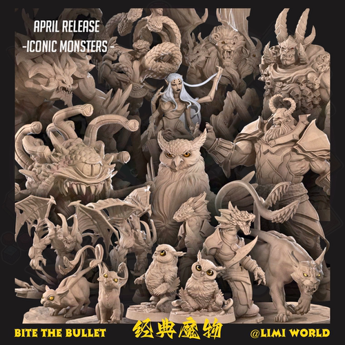 跑团经典魔物枭熊奇美拉移位兽眼魔DND地下城桌游战棋树脂模型