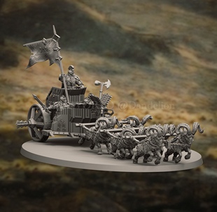 霍比特人铁丘陵矮人山羊战车指环王战棋树脂桌游跑团模型手办