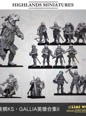 奇幻战棋KSGALLIA英雄合集二巨人骑士火枪手旧世界树脂跑团模型锤