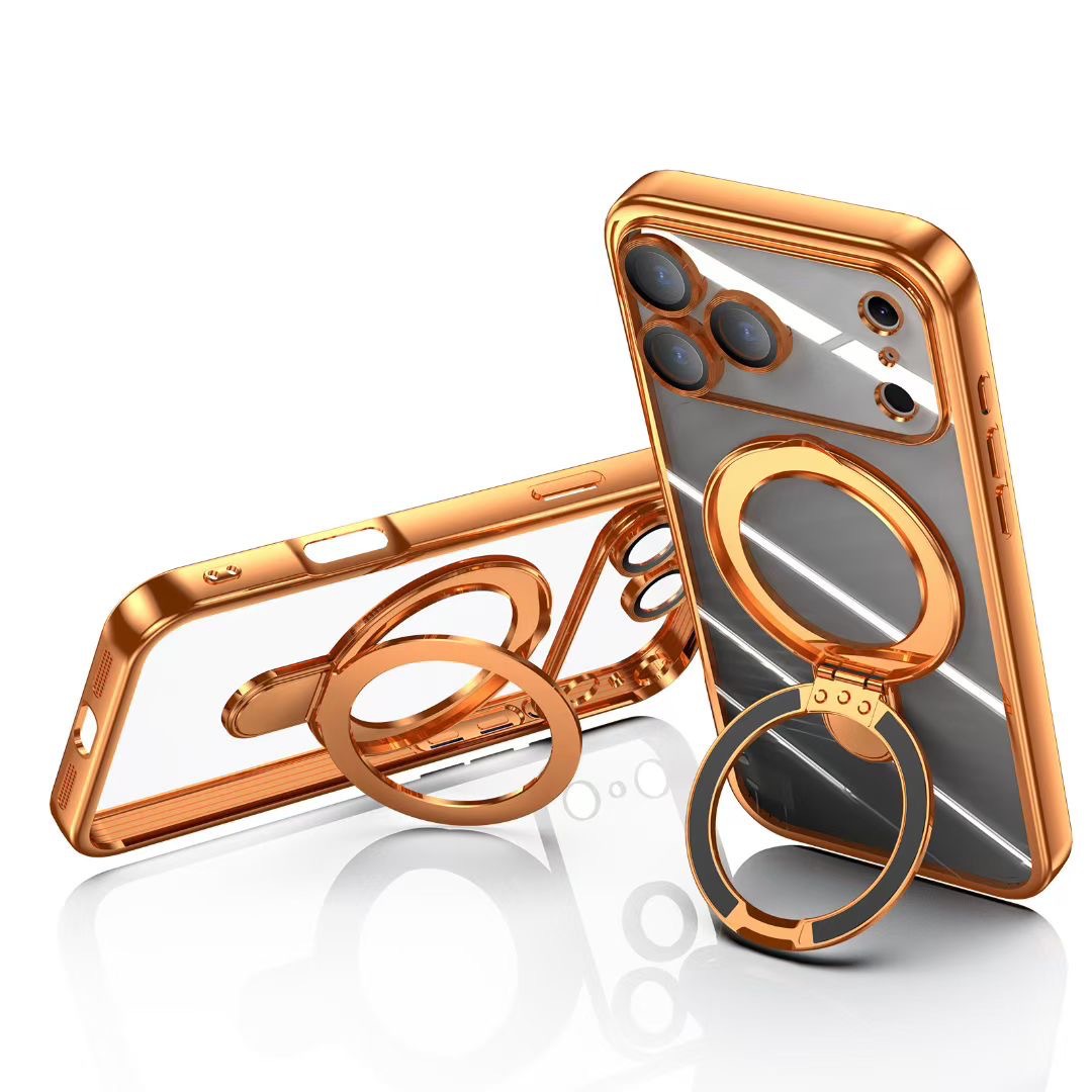 适用苹果iPhone17Pro手机壳16Promax透明15plus包镜头膜带磁吸支架14pm橙色全包i12高级感外壳2025新款十七pr