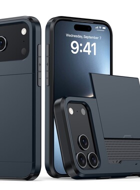 适用iPhone16苹果17Promax手机壳15pm能装放卡夹11pro插卡12带卡包14信用卡套13公交卡房卡槽plus外壳多张3张