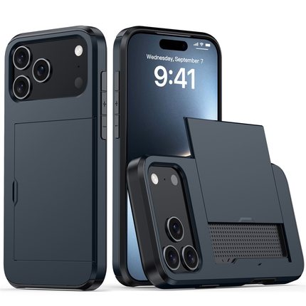 适用iPhone16苹果17Promax手机壳15pm能装放卡夹11pro插卡12带卡包14信用卡套13公交卡房卡槽plus外壳多张3张