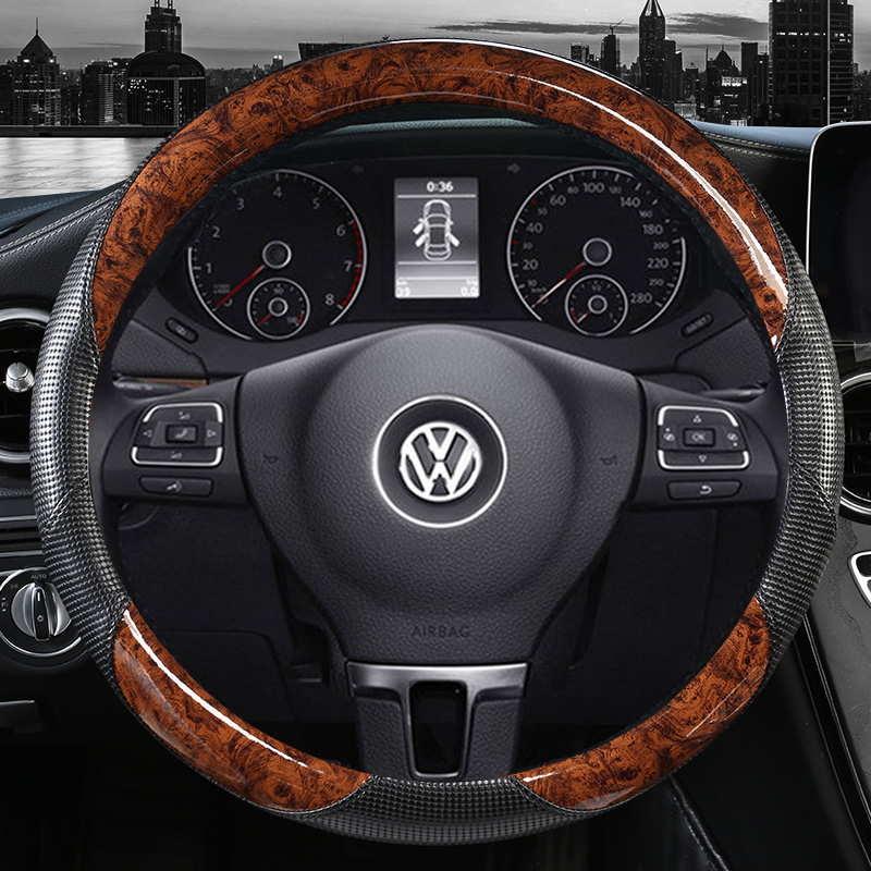 适用老款迈腾b6真皮方向盘套06/07/08/09/10/11年大众专用车把套